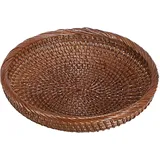 Hipiwe Kleiner Schlüsselkorb für den Eingangsbereich, 19,3 cm, rund, gewebter Weidenkorb, Obst-Serviertablett, gewebter Korb, Wanddekoration, Rattan-Organizer-Korb für Schlüssel, Geldbörse, Handy,
