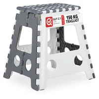 Relaxdays Campinghocker Klapphocker Grau/Weiß
