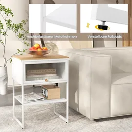 Costway Nachtschrank 40 x 32 x 56 cm Weiß