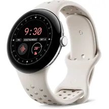 Google Pixel Watch 3 45 mm Bluetooth + LTE polished silver Sportarmband porcelain