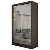 masseno Schwebetürenschrank FIORELLA 120 x 216 x 61 cm Wenge/rot