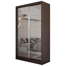 masseno Schwebetürenschrank FIORELLA 120 x 216 x 61 cm Wenge/rot