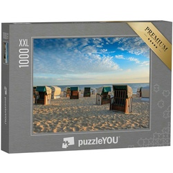 puzzleYOU Puzzle Puzzle 1000 Teile XXL „Strandkörbe am Strand von Usedom, Deutschland“, 1000 Puzzleteile, puzzleYOU-Kollektionen Usedom