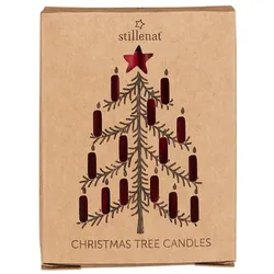 IB Laursen Weihnachtsbaum Kerzen, Schachtel, 12er, Höhe 10, Ø 1.3 cm, rot