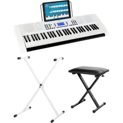 FunKey 61 Edition Pro Weiß Set inkl. Keyboardständer + Bank