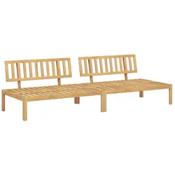 vidaXL Garten-Mittelsofas aus Paletten 2 Stk. Massivholz Akazie