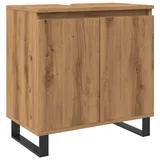 vidaXL Badschrank Artisan-Eiche 58x33x60 cm Holzwerkstoff