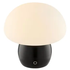 Lightbox LED Akku-Pilzlampe, 22cm, Wireless Charging, dimmbar, schwarz - Schwarz