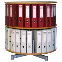 REEF Ordnerdrehsäule 2 Etagen braun, 88 cm,