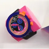 Swatch Unisexuhr 2411 SWATCH NEON PARTY TO THE MAX SB06N102 - blau