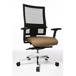 Topstar Bürodrehst. PROFI NET 11, Höhenverstellb.Arml.,Softpad-Auflage, hellbr.