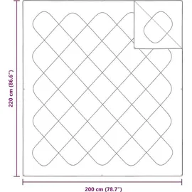 vidaXL 2-in-1 Bettdecke Weiß 220 x 200 x 10 cm Polyester
