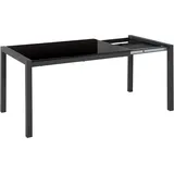 Beliani Esstisch Schwarz 120/160 cm 80 cm