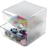 Deflecto Organisationsbox CUBE 2-tlg. transparent