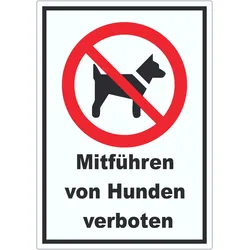 Mitführen von Hunden verboten Aufkleber A1 (594x841mm)