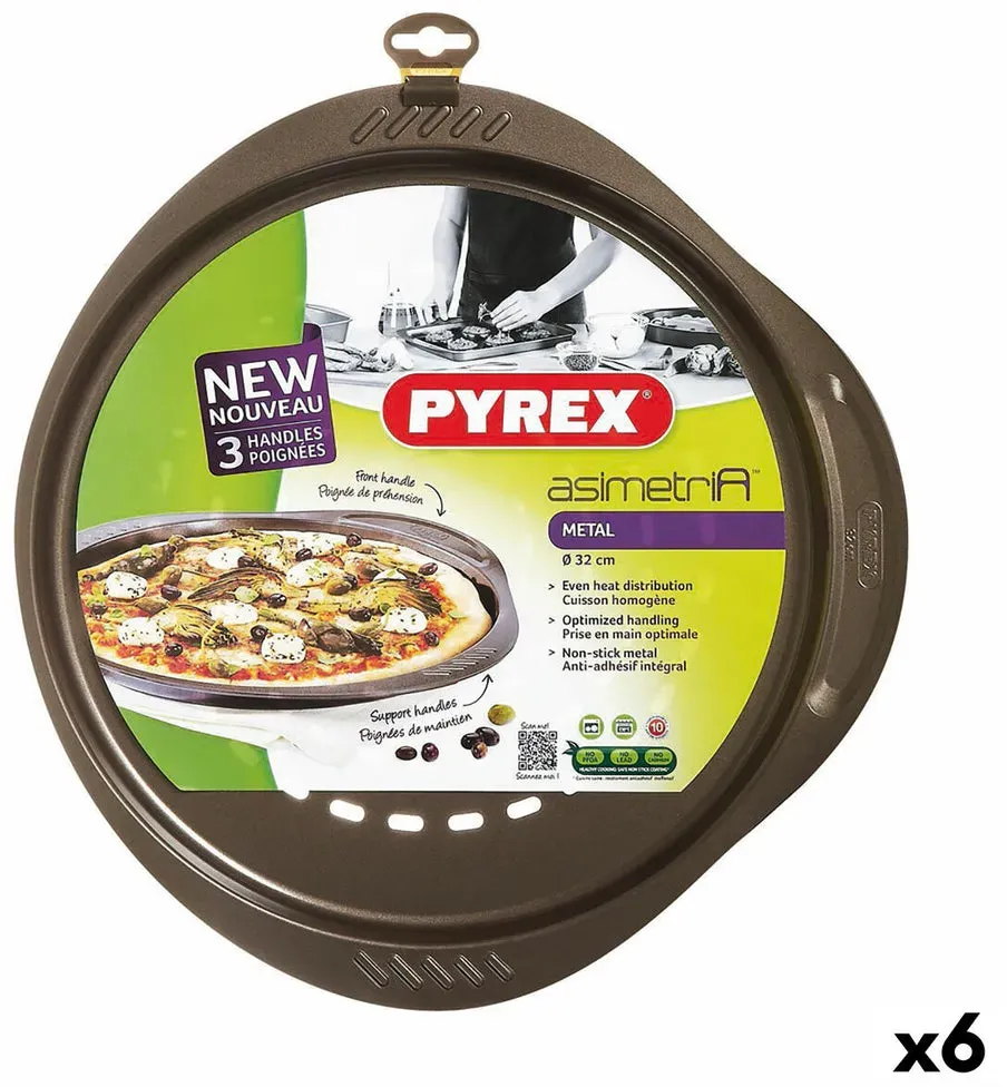 Pizzablech Pyrex Asimetria Metall Ø 32 cm (6 Stück)