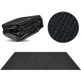 Miganeo Pool Solarfolie 450 x 220 cm Deluxe rechteckig | 180 my schwarz 12 mm Luftblasen