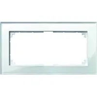 Merten 487819 M-PLAN-Echtglasrahmen, 2fach ohne Mittelsteg, Brillantweiß