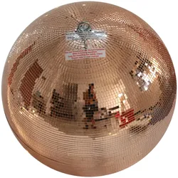 Spiegelkugel 40cm - Discokugel - 10x10mm Echtglas Spiegel - PROFI Serie - kupfer