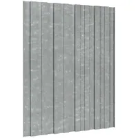 vidaXL Dachpaneel 36 pcs Silber 60 x 45 cm Verzinkter Stahl
