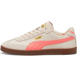 Puma Club II Era Sneaker, Alpine Snow-Fluro Peach PES-Gum, 40.5 EU