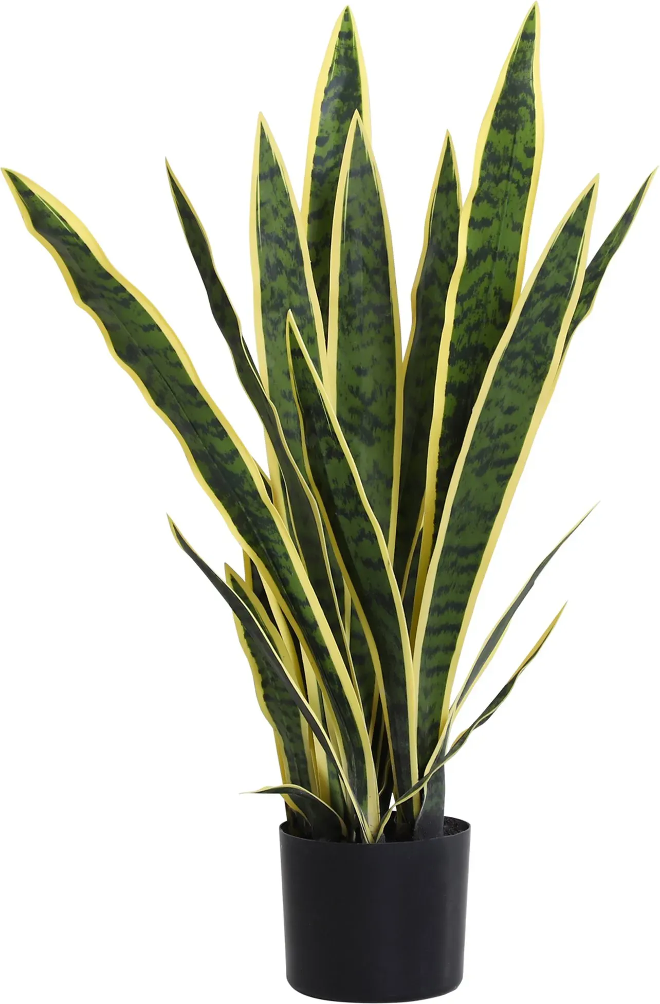 Outsunny Künstliche Schlangenpflanze groß 77 cm Kunstpflanze, künstliche Pflanzen im Topf, Fake Plant wie echt für Wohnzimmer Schlafzimmer Büro Garten Moderne Dekoration Geschenk   Aosom