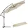 Tectake Ampelschirm Ø 350 cm beige inkl. Schutzhülle