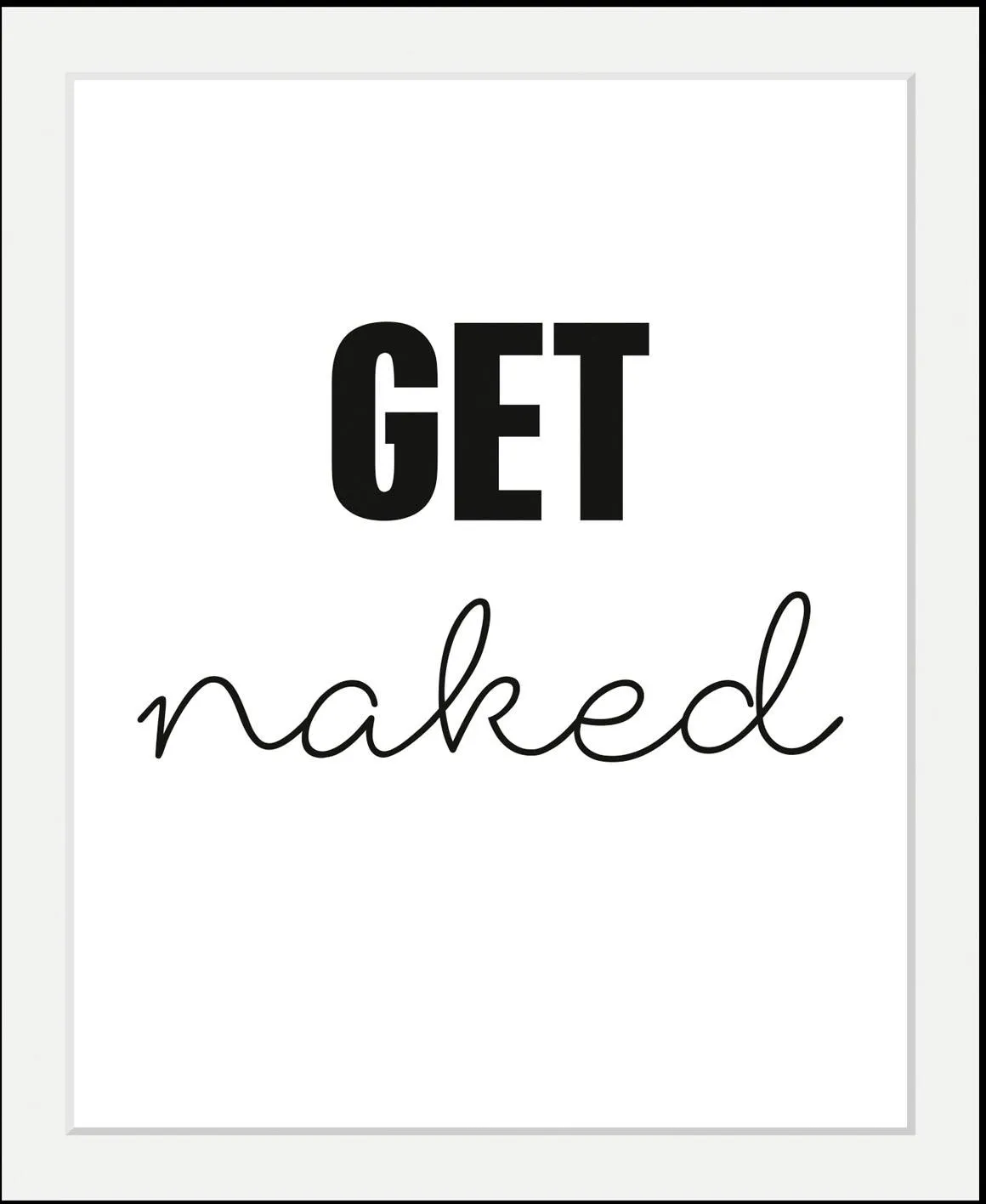 queence Bild »get naked«, in 3 Größen, gerahmt queence schwarz