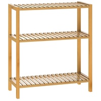 CASARIA Standregal Badregal Bambus mit 3 Ablagen 66x58x26cm
