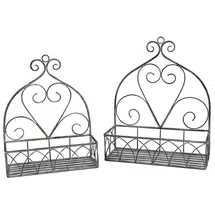 Ambiente Haus Wandregal 2er Set eckig grau