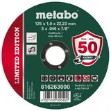 Metabo 125 mm Trennscheibe 22,23 mm 100 Stück