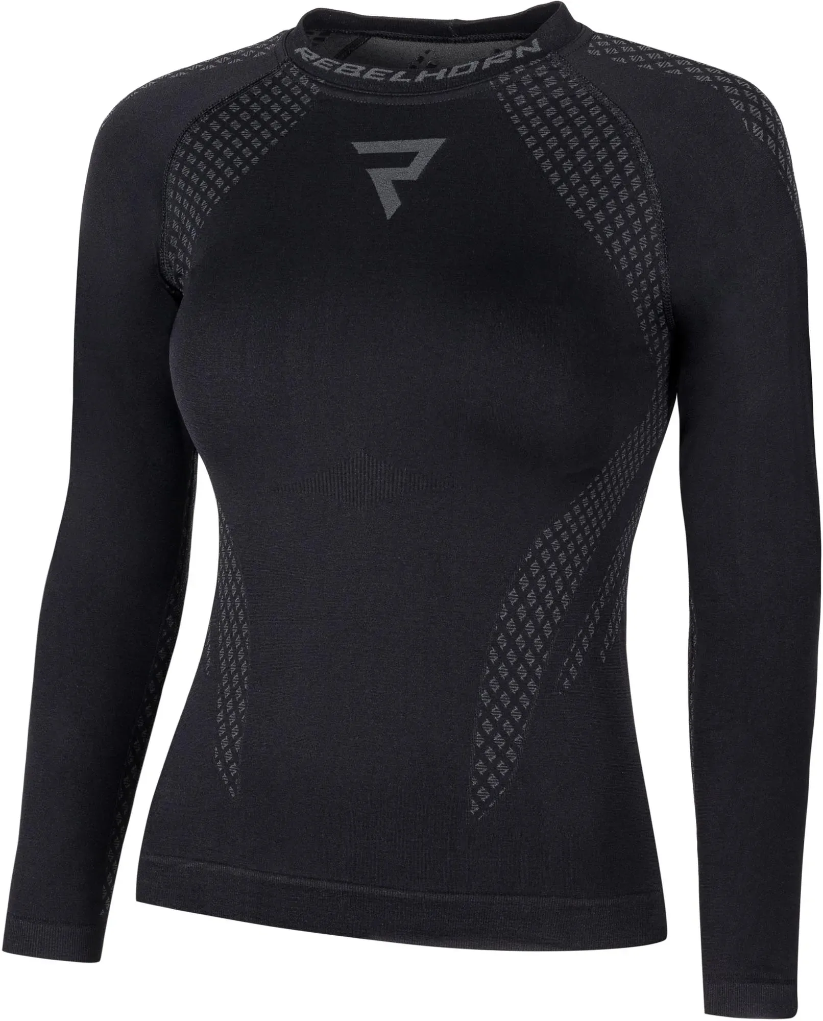 Rebelhorn Active 2 Damen Langarm Funktionshemd, schwarz-grau, Größe L