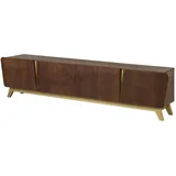 MASSIVMOEBEL24.DE BUTTERFLY TV-Board 240x40x55 cm Braun Massivholz