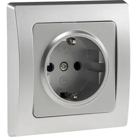 ChiliTec Schuko-Steckdose Unterputz Silber Grau 1 St.