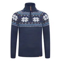 11 Project Troyer 11 PROJECT "Troyer PRTim", Herren, Gr. M, blau (marineblaus), Obermaterial: 90% Polyacryl PAN. 10% Wolle WO., Pullover Troyer