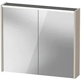 Duravit D-Code Spiegelschrank, Verspiegelt DC7106091911000 800x700x148, Taupe Matt, Steckdose E, LED Beleuchtung