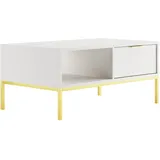 petits-meubles Couchtisch Seattle Weiß Holzwerkstoff 100 x 45,4 x 60 cm