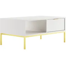 petits-meubles Couchtisch Seattle Weiß Holzwerkstoff 100 x 45,4 x 60 cm