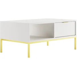 petits-meubles Couchtisch Seattle Weiß Holzwerkstoff 100 x 45,4 x 60 cm