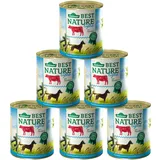 Dehner Best Nature Light, Nassfutter fettreduziert, für übergewichtige Hunde, Rind / Zucchini, 6 x 800 g Dose (4.8 kg)