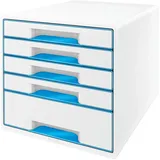 Leitz Schubladenbox WOW Cube 28,7 x 36,3 x 27 cm 5-tlg. blau