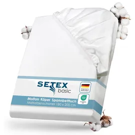 Setex Molton Matratzenschoner 180 x 200 cm Weiß
