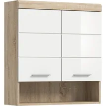 xonox.home Hängeschrank Lambada 74x79 cm Sonoma Eiche/Weiß