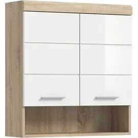 xonox.home Hängeschrank Lambada 74x79 cm Sonoma Eiche/Weiß