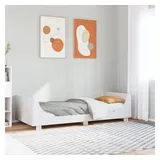 vidaXL Massivholzbett 90 x 200 cm Weiß
