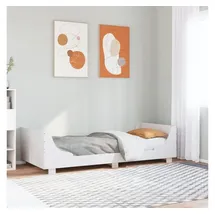 vidaXL Massivholzbett 90 x 200 cm Weiß