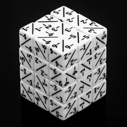 Mini Counter-Würfel Positiv / Negativ mehrfarbig (12 mm) - White Negative