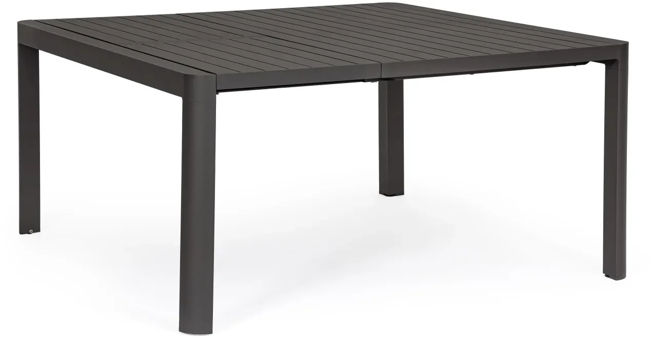 Gartenesstisch Kiplin ausziehbar aus Aluminium, modern, anthrazit, für 6–8 Personen