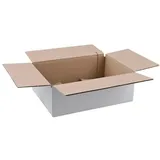 NESTLER Versandkarton 20 Versandkartons 1-wellig 31,5x22,5x11,7cm weiß weiß