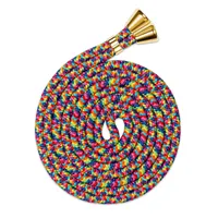 ONEFLOW Wechsel Handykette für Twist Case, Handyband zum Umhängen ohne Hülle, Universal Handy Umhängeband Kordel abnehmbar, Smartphone Stoff Band Handykordel 155 cm lang, Bunt/Regenbogen - S